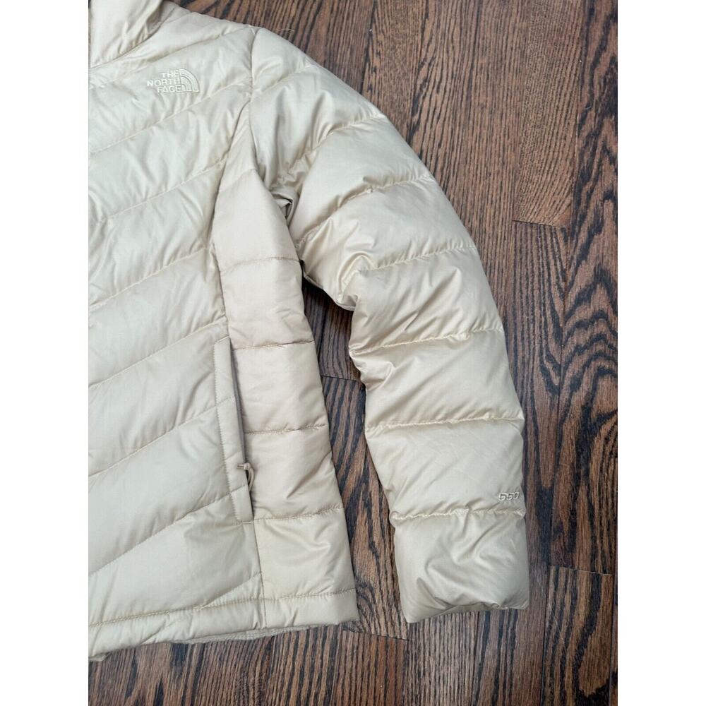 The North Face Tamburello Puffer Jacket Womens Small Beige Polyester Full Zip - Picture 3 of 10
